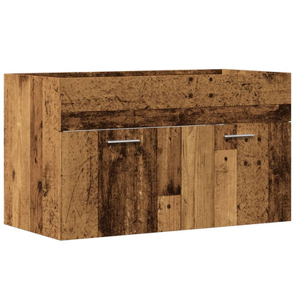 Mobile Lavabo Bagno Legno Antico 90x38,5x46 cm Multistrato
