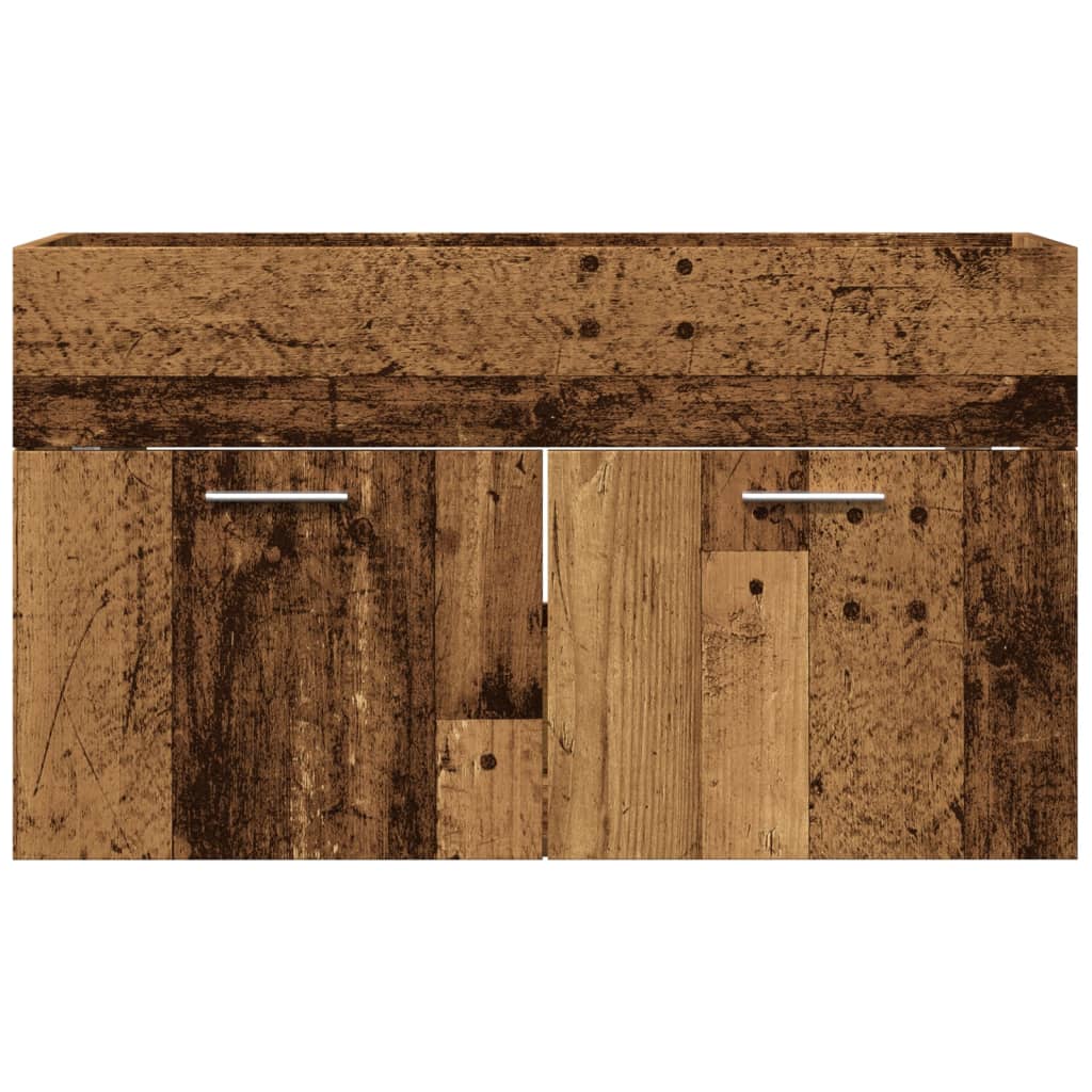 Mobile Lavabo Bagno Legno Antico 90x38,5x46 cm Multistrato