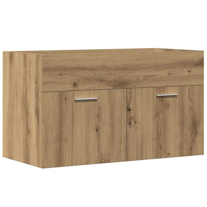 Mobile Lavabo Bagno Rovere Artigianale 90x38,5x46cm Multistrato