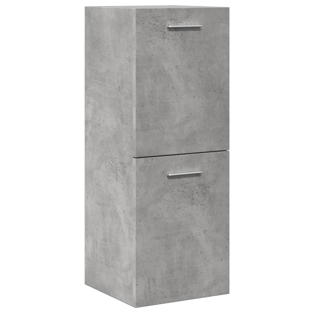 Mobile Pensile da Bagno Grigio Cemento 30x30x80cm in Truciolato