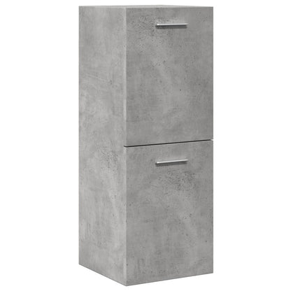 Mobile Pensile da Bagno Grigio Cemento 30x30x80cm in Truciolato
