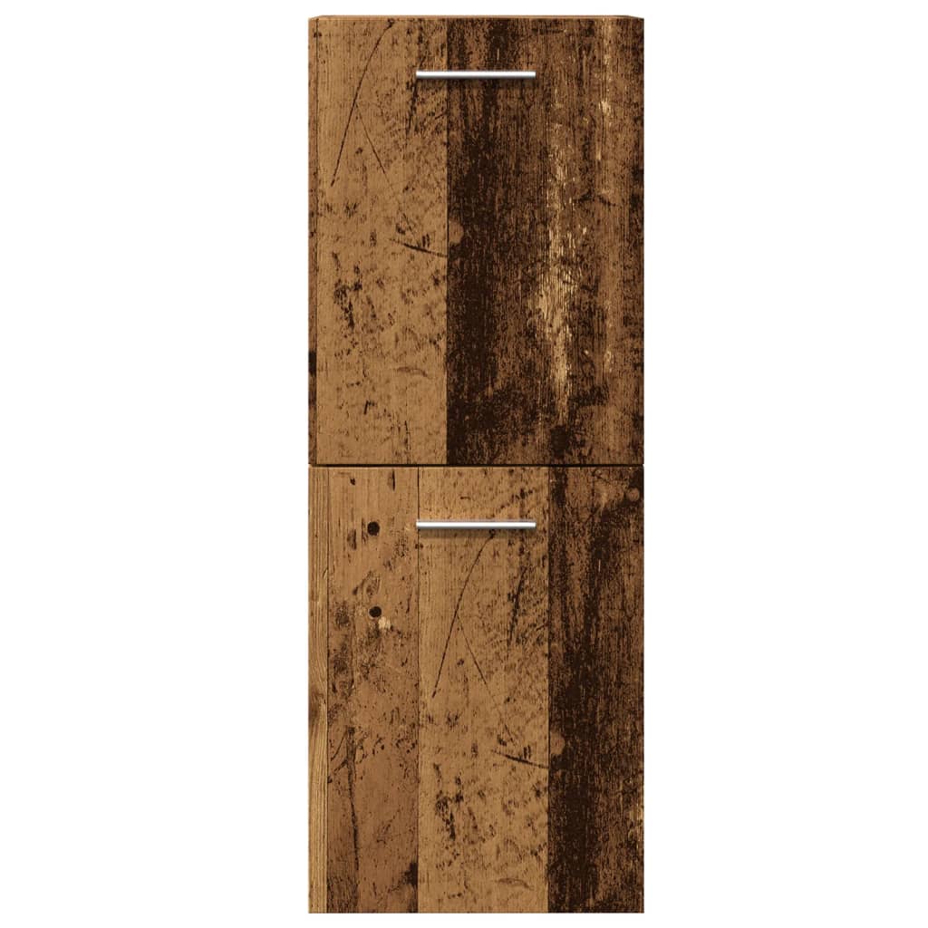 Mobile Pensile da Bagno Legno Antico 30x30x80 cm in Truciolato