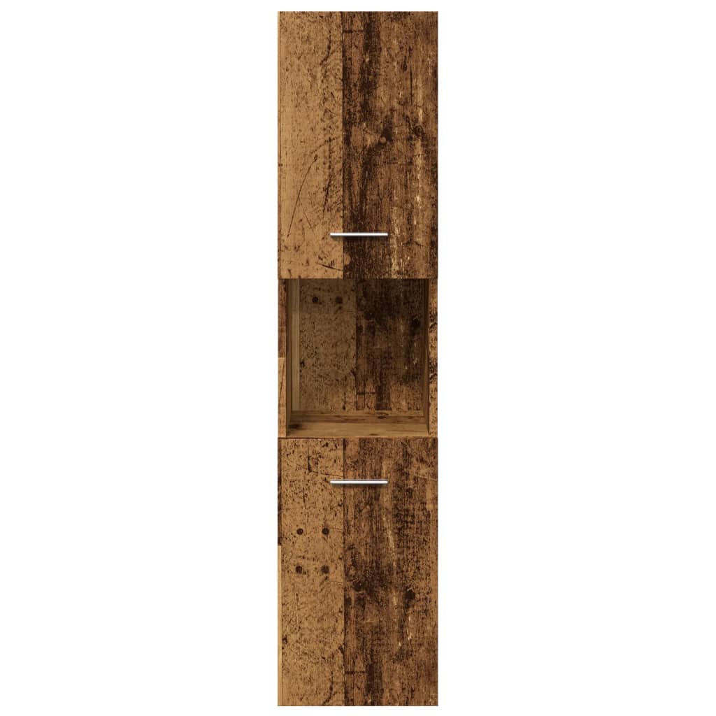 Mobile Pensile da Bagno Legno Antico 30x30x130 cm in Truciolato