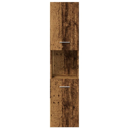 Mobile Pensile da Bagno Legno Antico 30x30x130 cm in Truciolato