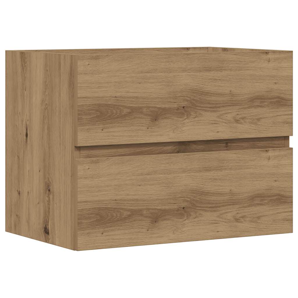 Mobiletto da Bagno Rovere Artigianale 60x38,5x45 cm Truciolato