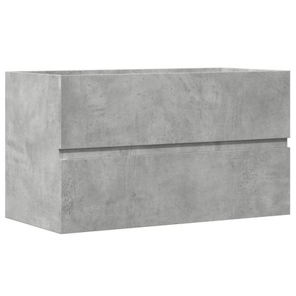 Mobile Pensile da Bagno Grigio Cemento 80x38,5x45 cm Truciolato