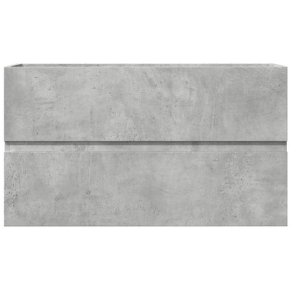 Mobile Pensile da Bagno Grigio Cemento 80x38,5x45 cm Truciolato