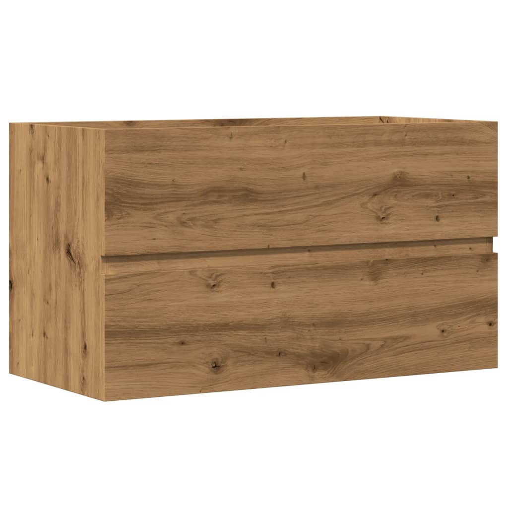 Mobile Lavabo Rovere Artigianale 90x38,5x45 cm in Truciolato