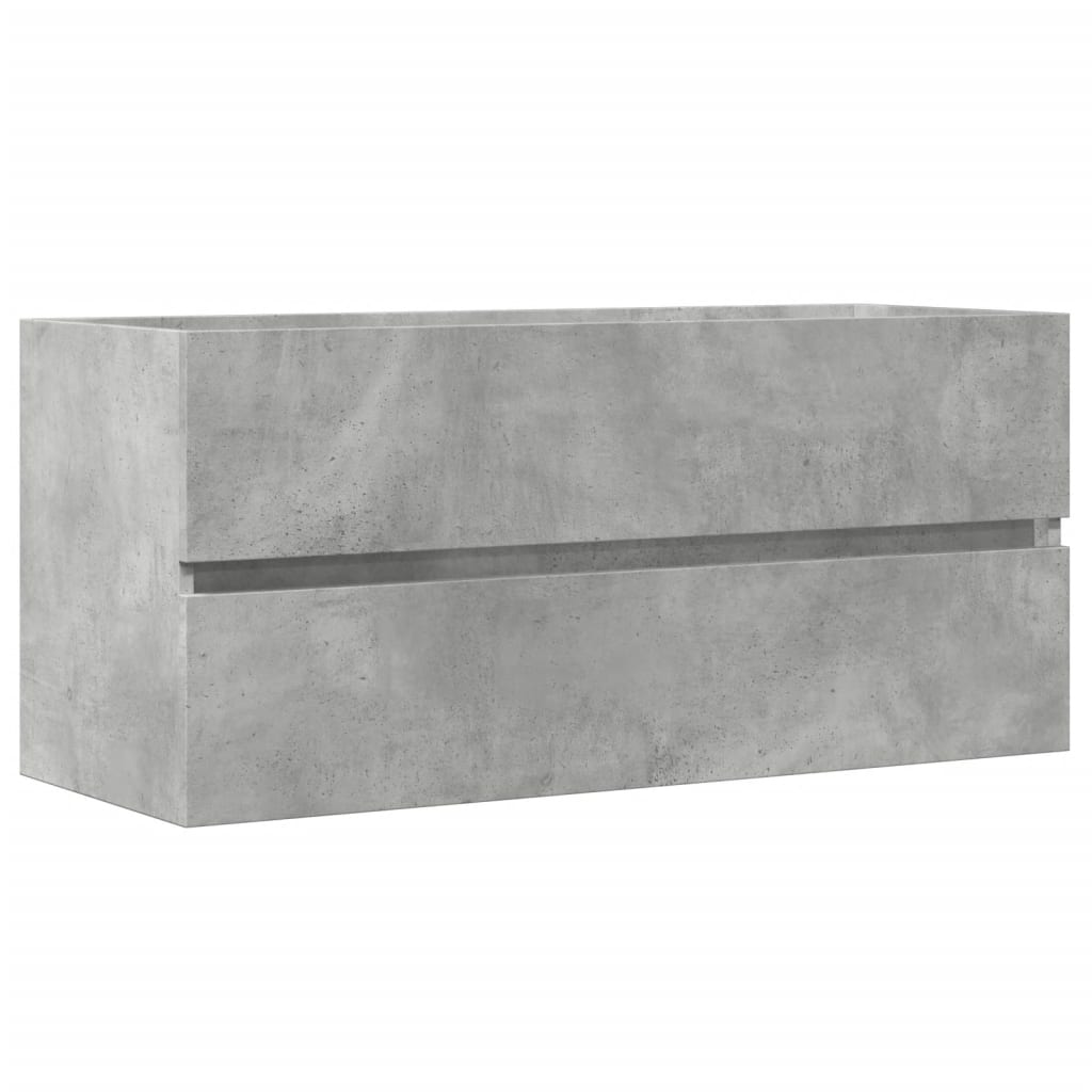 Mobile Lavabo Grigio Cemento 100x38,5x45cm in Legno Multistrato