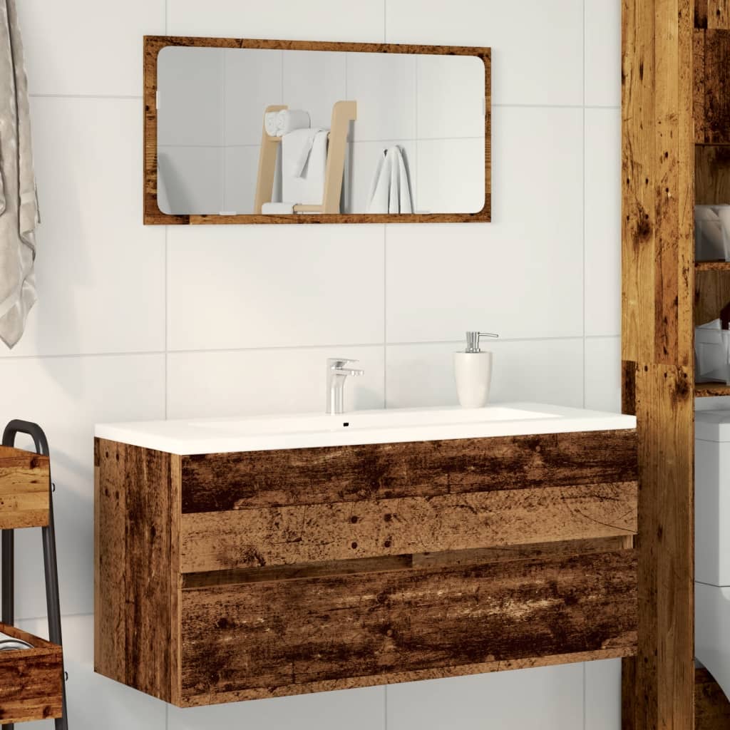 Mobile Lavabo Legno Antico 100x38,5x45 cm in Legno Multistrato