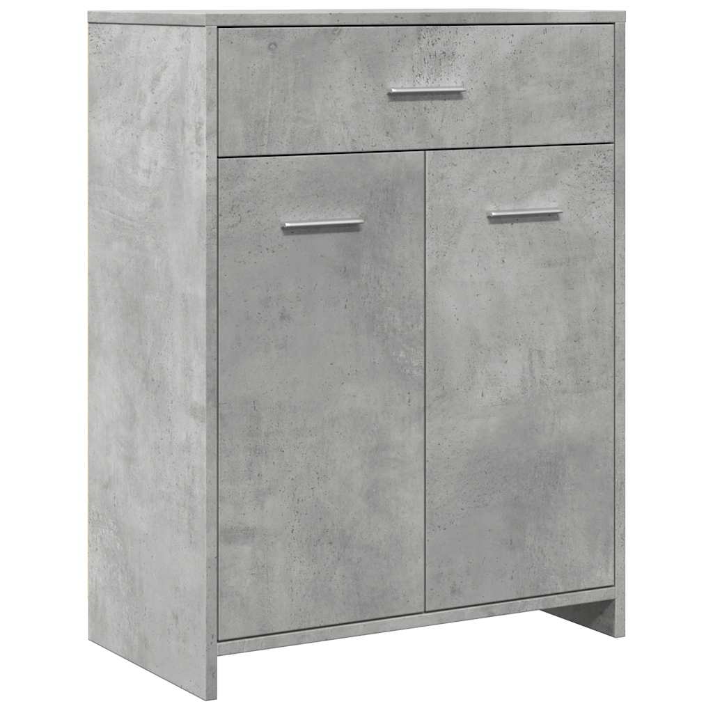Mobile da Bagno Grigio Cemento 60x33x80 cm in Legno tecnico
