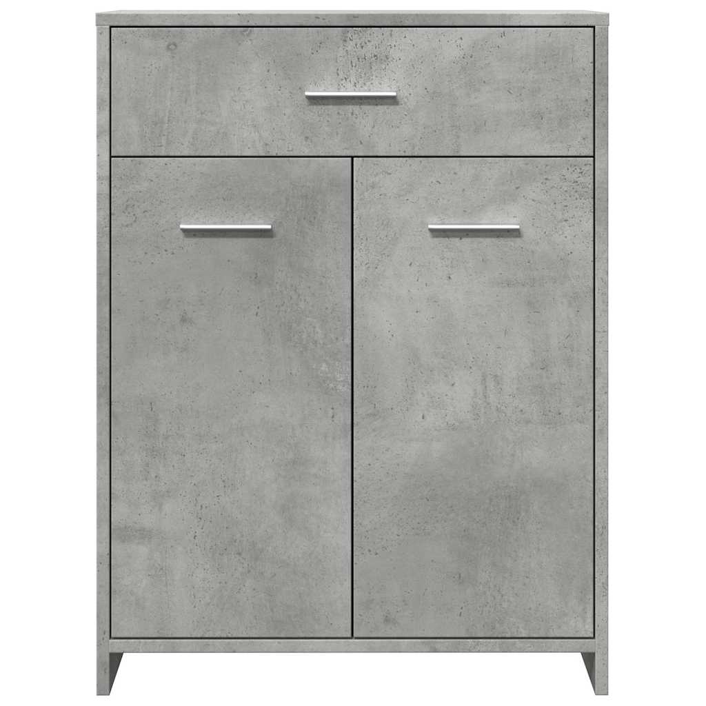 Mobile da Bagno Grigio Cemento 60x33x80 cm in Legno tecnico
