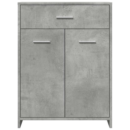 Mobile da Bagno Grigio Cemento 60x33x80 cm in Legno tecnico