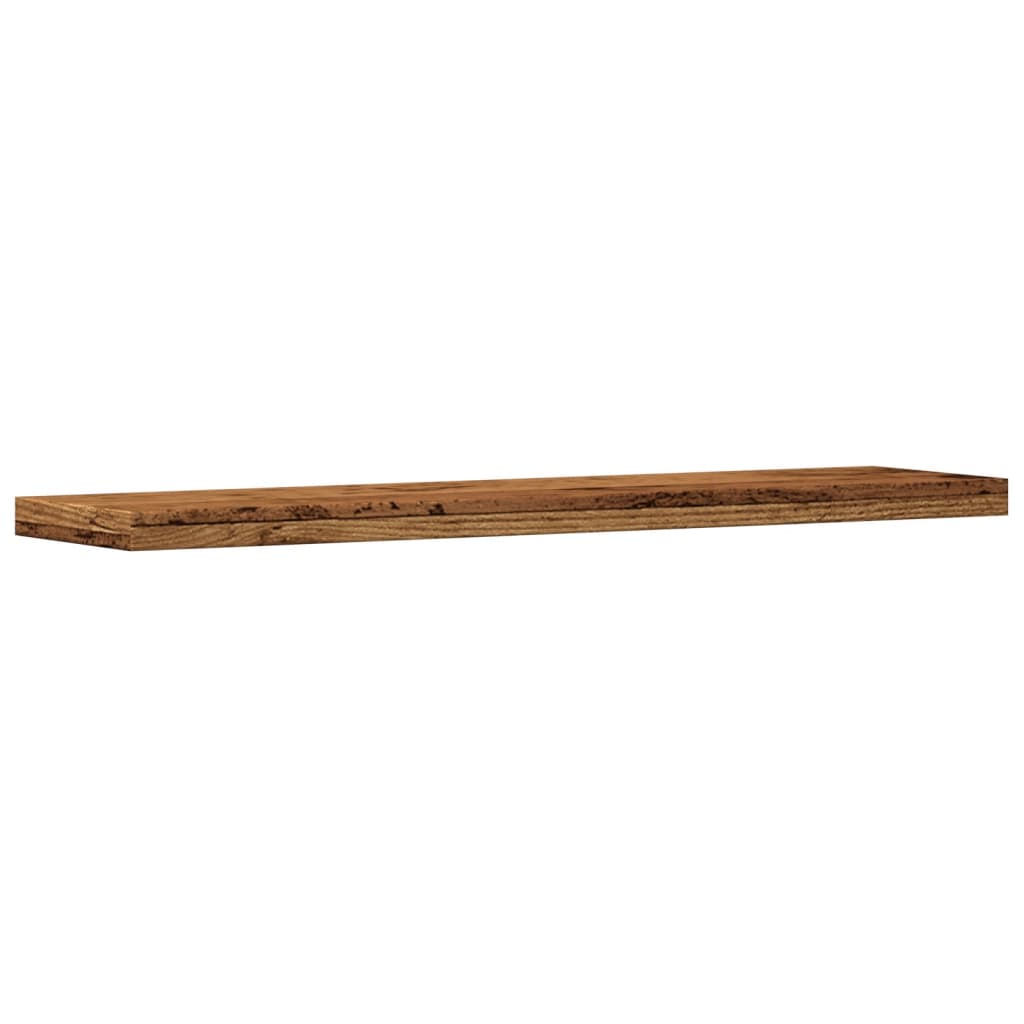 Mensole a Parete 4 pz Legno Antico 40x10x1,5 cm in Truciolato