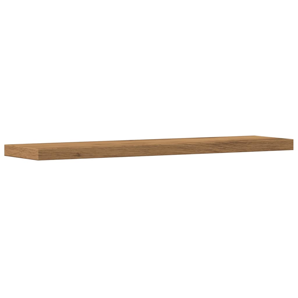 Mensole Parete 4pz Rovere Artigianale 40x10x1,5cm in Truciolato