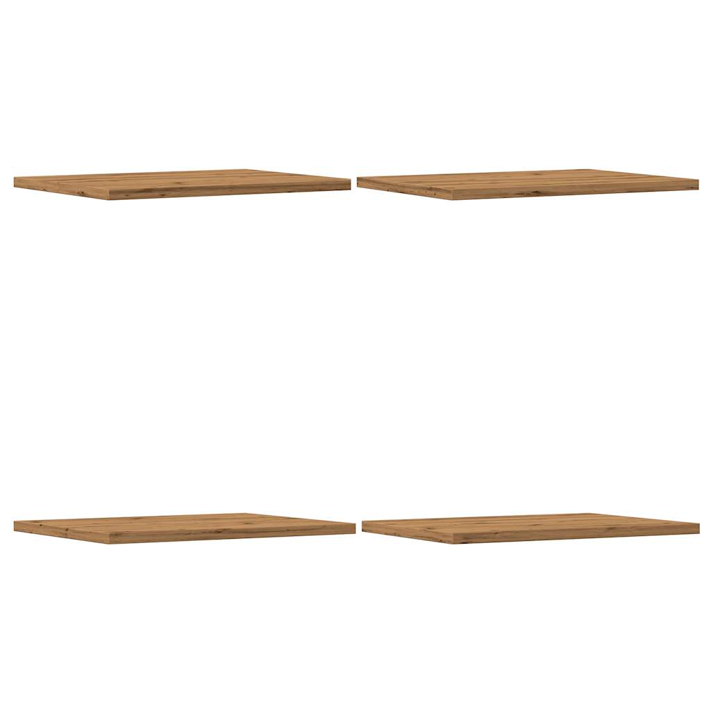Ripiani per Libreria 4 pz Rovere 60x10x1,5 cm Legno Multistrato
