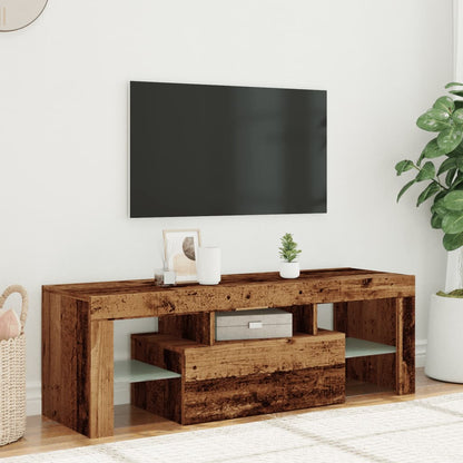 Mobile Porta TV con LED Legno Antico 120x36,5x40 cm Multistrato