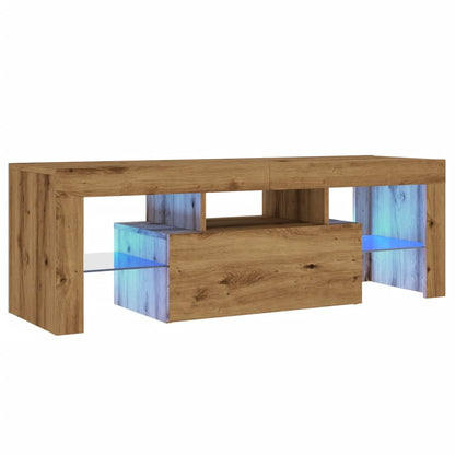 Mobile Porta TV con LED Artigianale 200x25x44 cm Multistrato