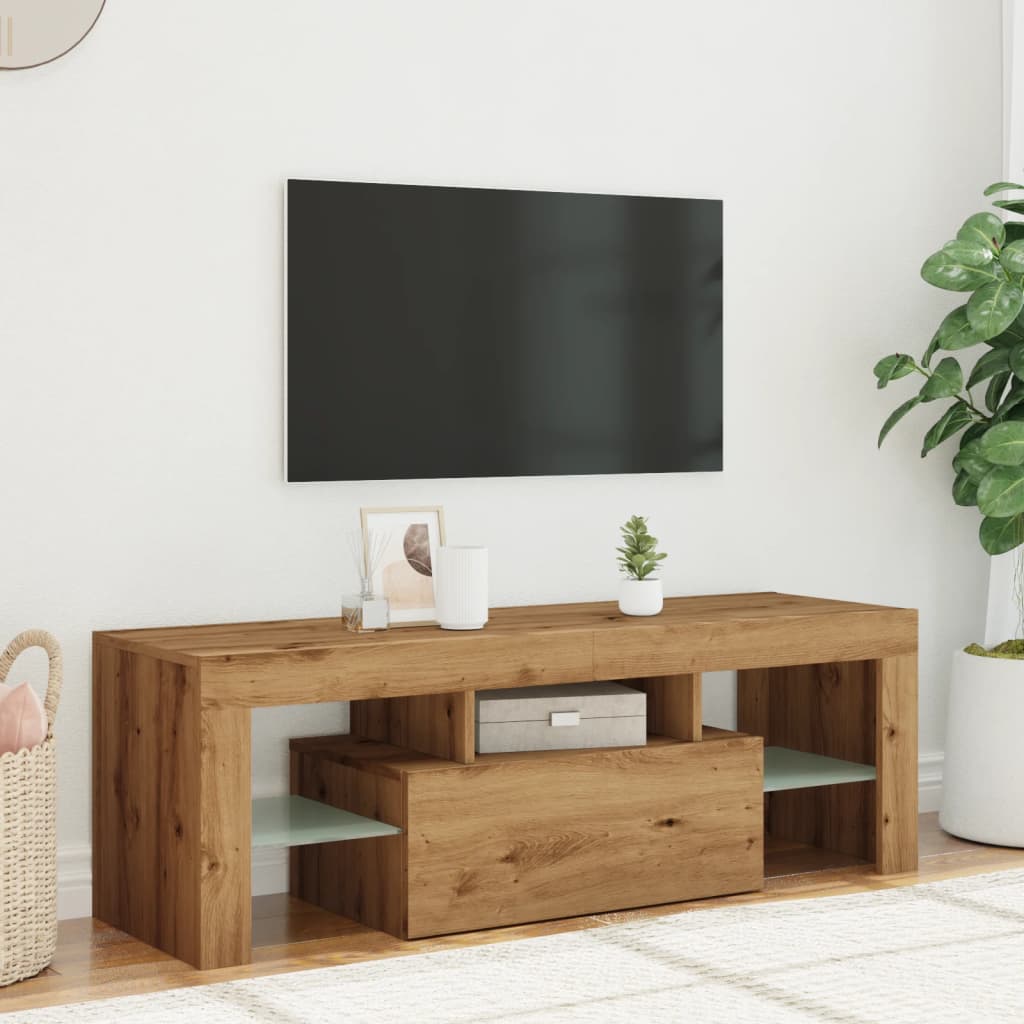 Mobile Porta TV con LED Artigianale 200x25x44 cm Multistrato