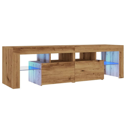 Mobile Porta TV con LED Artigianale 140x36,5x40 cm Multistrato