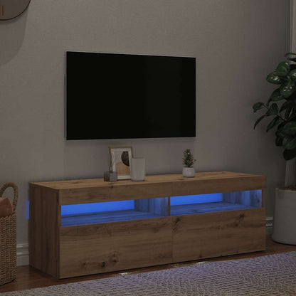 Mobile Porta TV con LED Artigianale 120x35x40 cm Multistrato