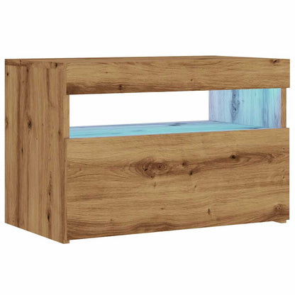 Mobile Porta TV con LED Artigianale 60x35x40 cm Multistrato