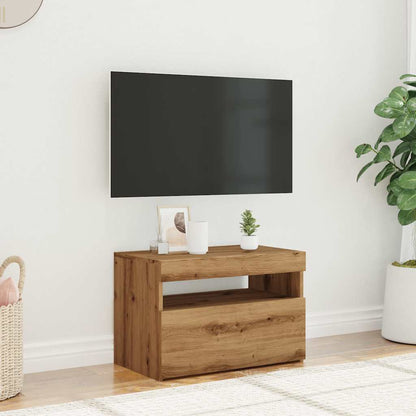 Mobile Porta TV con LED Artigianale 60x35x40 cm Multistrato