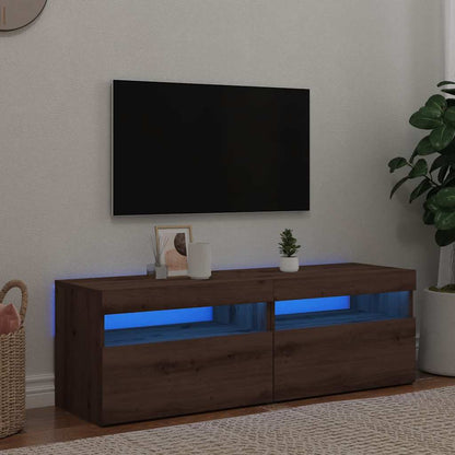 Mobili Porta TV con LED 2 pz Artigianale in Legno Multistrato