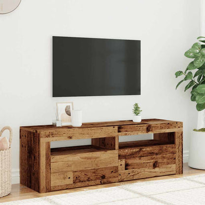 Mobile Porta TV con LED Legno Antico 120x35x40 cm Multistrato