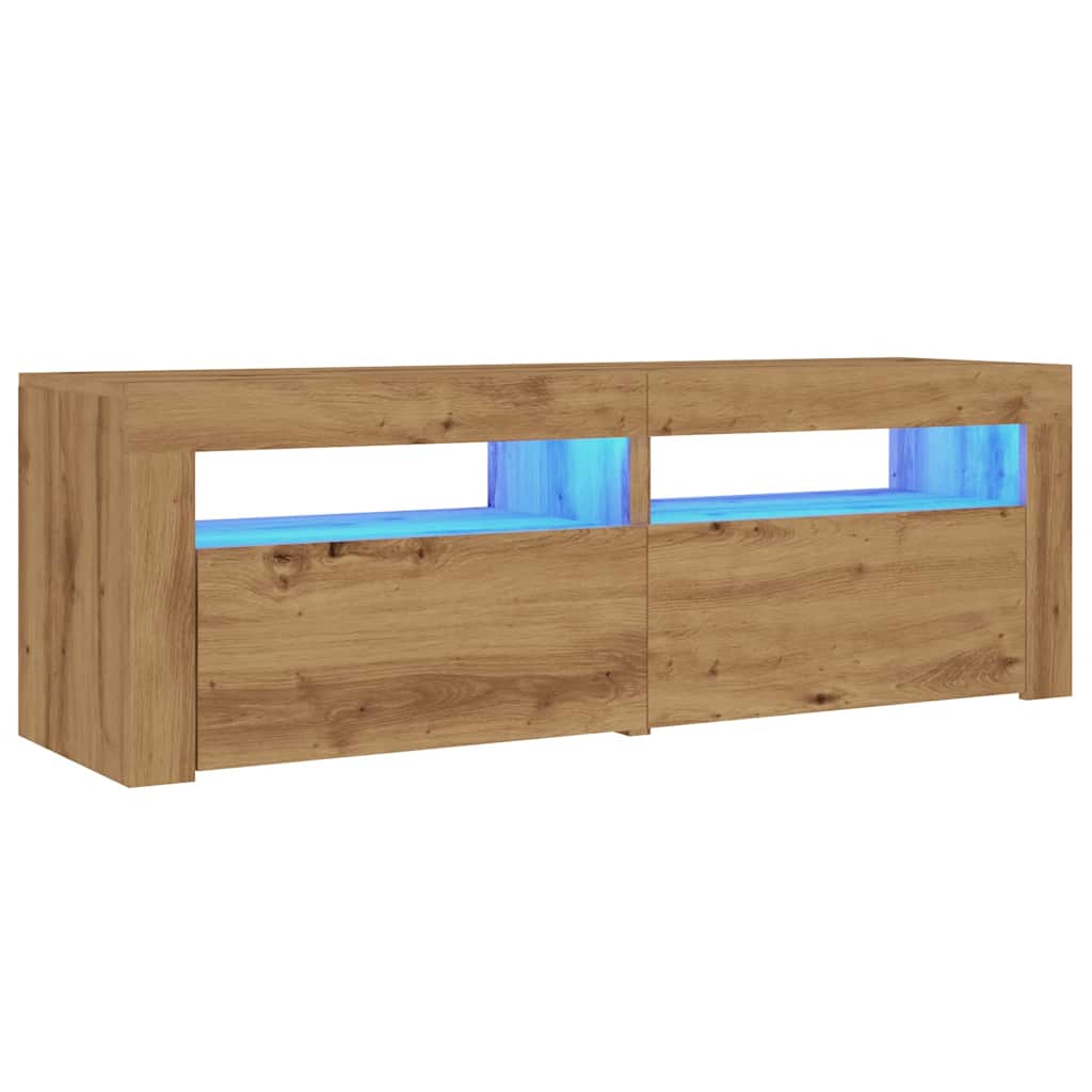Mobile Porta TV con LED Artigianale 120x35x40 cm Multistrato