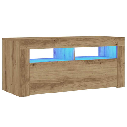Mobile Porta TV con LED Artigianale 90x35x40 cm Multistrato