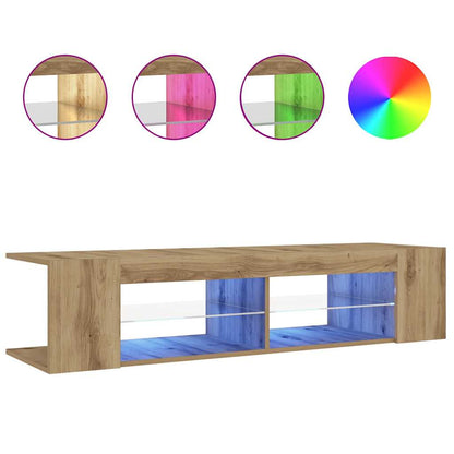 Mobile Porta TV con LED Artigianale 135x39x30 cm Truciolato