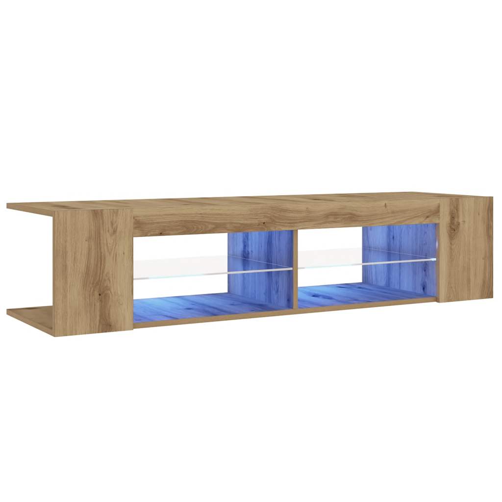 Mobile Porta TV con LED Artigianale 135x39x30 cm Truciolato