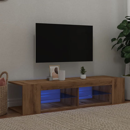 Mobile Porta TV con LED Artigianale 135x39x30 cm Truciolato
