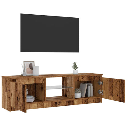 Mobile Porta TV con LED Legno Antico 120x30x36 cm Multistrato