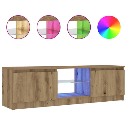 Mobile Porta TV con LED Artigianale 120x30x36 cm Multistrato