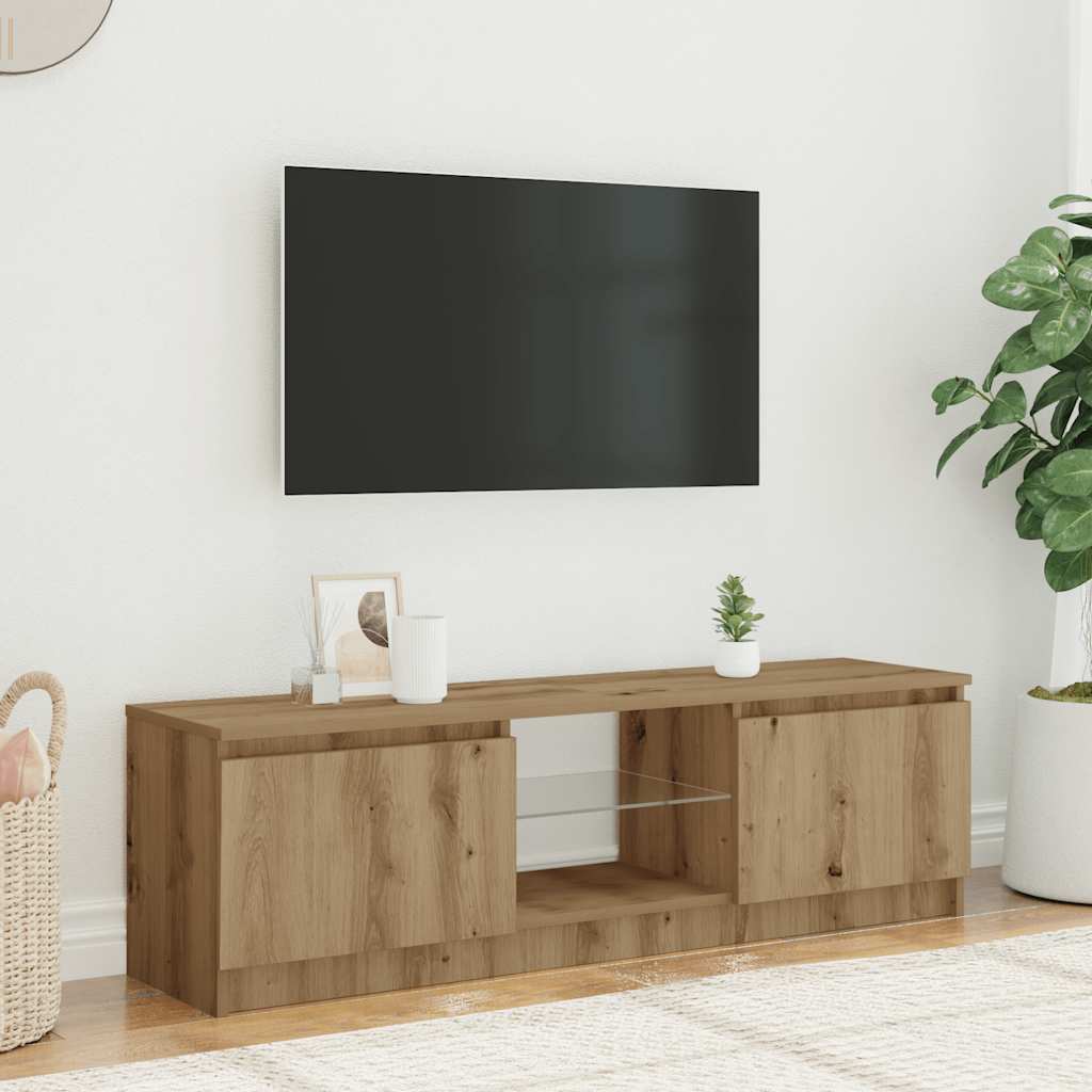 Mobile Porta TV con LED Artigianale 120x30x36 cm Multistrato