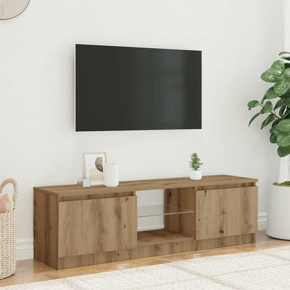 Mobile Porta TV con LED Artigianale 120x30x36 cm Multistrato