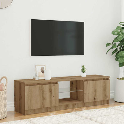 Mobile Porta TV con LED Artigianale 140x40x35,5 cm Multistrato