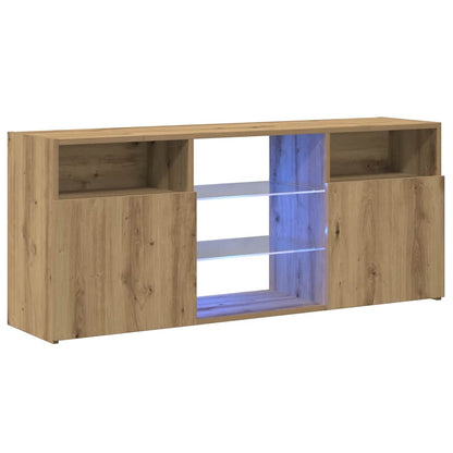 Mobile Porta TV con LED Artigianale 120x30x50 cm Multistrato