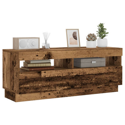 Mobile Porta TV con LED Legno Antico 100x35x40 cm Truciolato
