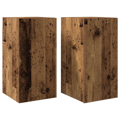 Mobili TV 2 pz Legno Antico 30,5x30x60 cm in Legno Multistrato