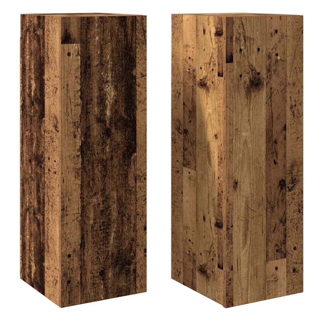 Mobili TV 2 pz Legno Antico 30,5x30x90 cm in Legno Multistrato