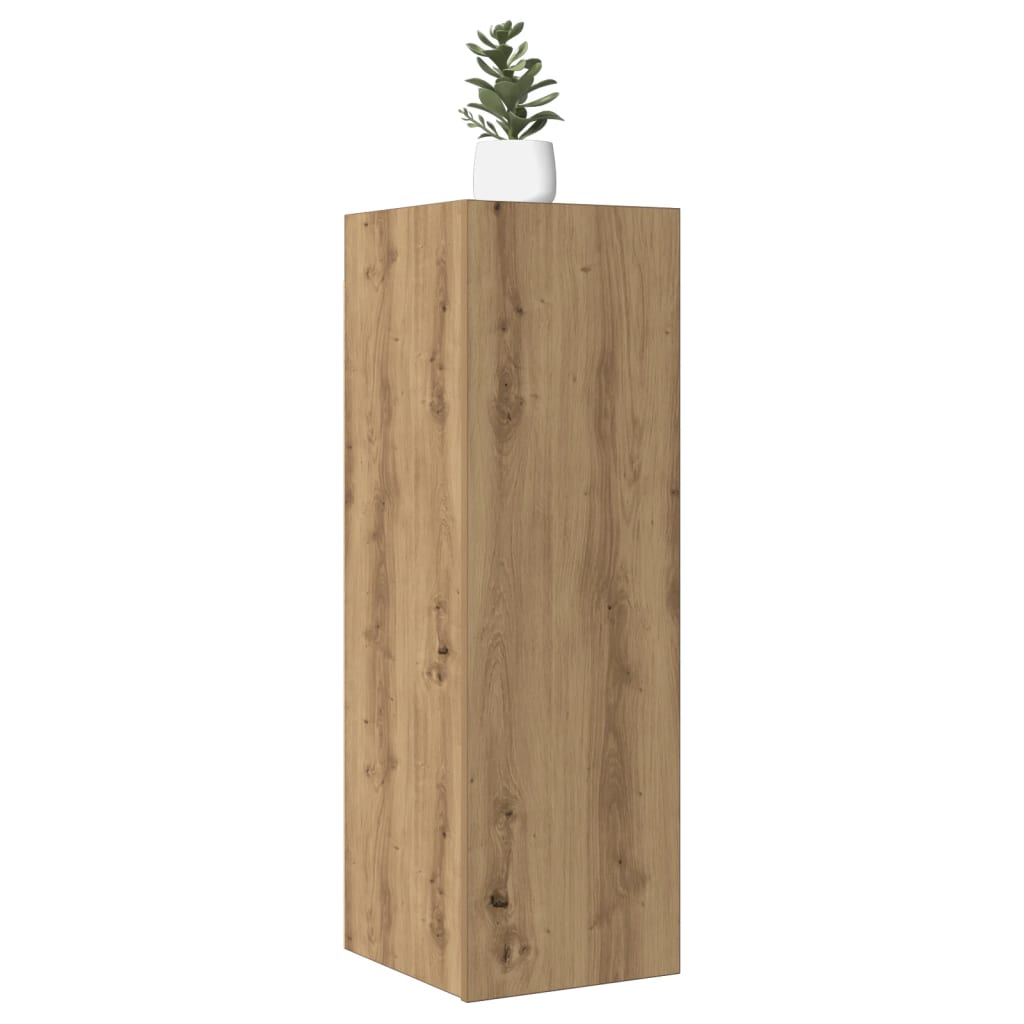 Mobile TV Rovere Artigianale 30,5x30x90 cm in Legno Multistrato