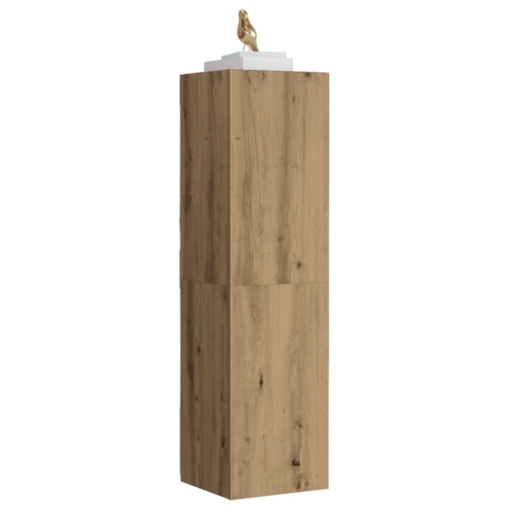 Mobile TV Rovere Artigianale 30,5x30x110cm in Legno Multistrato