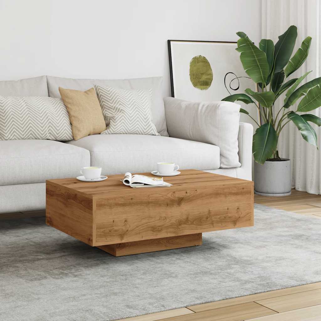 Tavolino Salotto Rovere Artigianale 85x55x31 cm in Truciolato