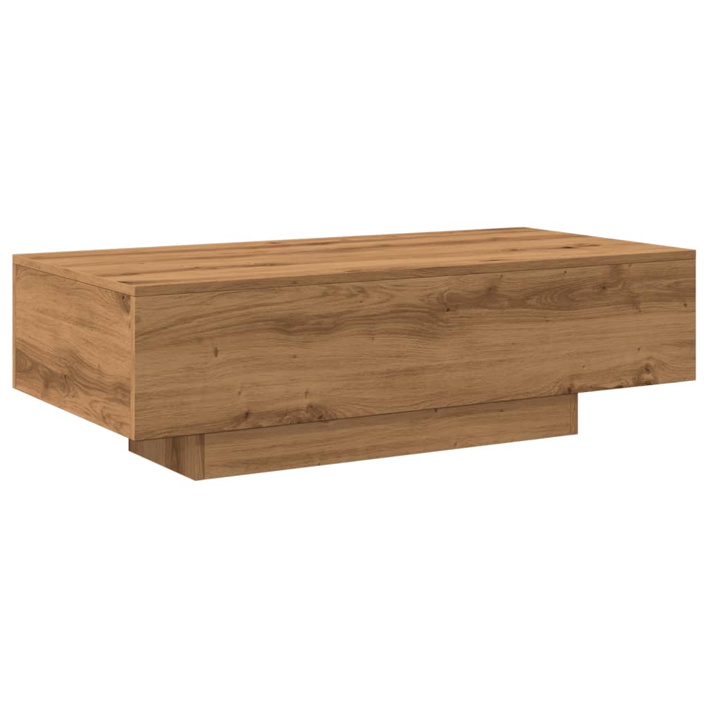 Tavolino Salotto Rovere Artigianale 100x49,5x31cm Multistrato