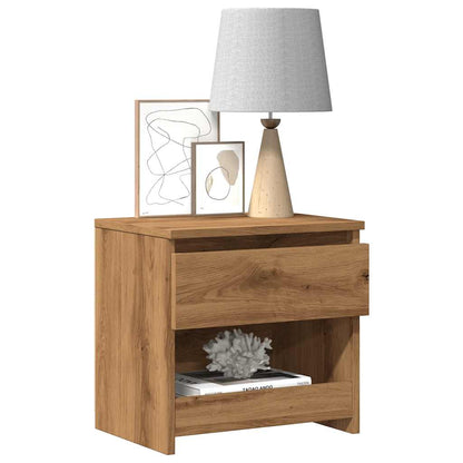 Comodino Rovere Artigianale 40x30x39 cm in Legno Multistrato