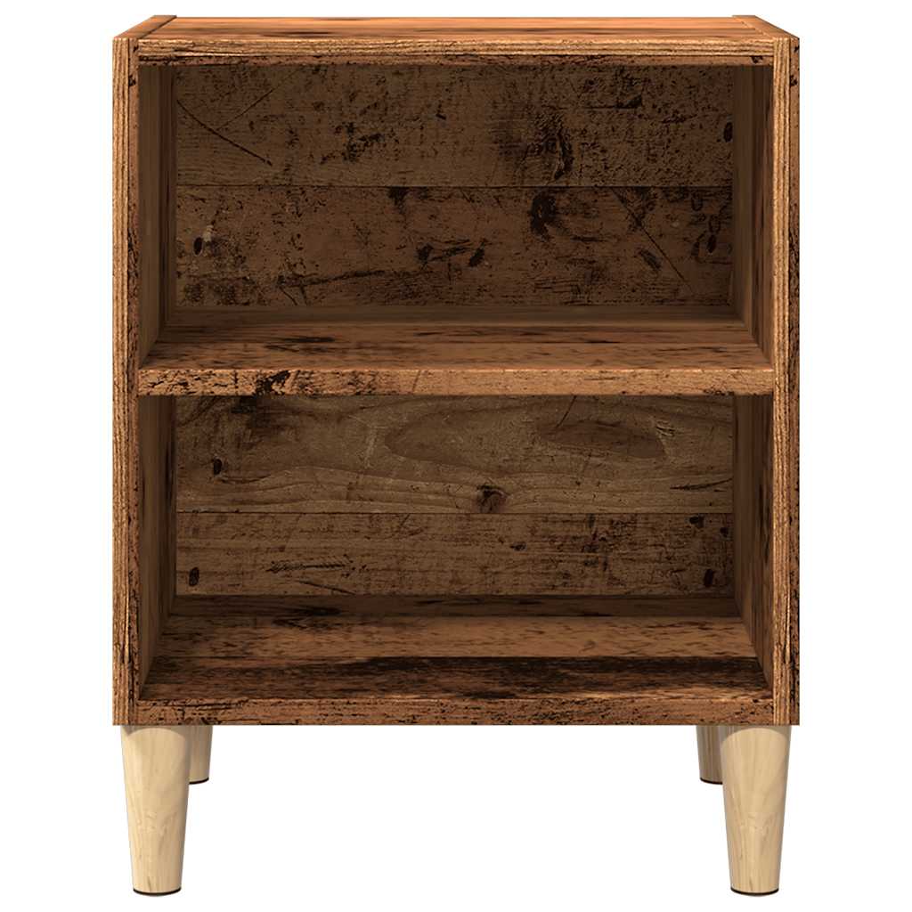 Comodini 2 pz Legno Vecchio 40x30x50 cm in Legno Multistrato
