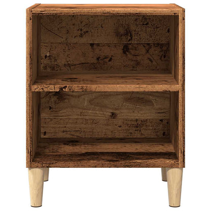 Comodini 2 pz Legno Vecchio 40x30x50 cm in Legno Multistrato